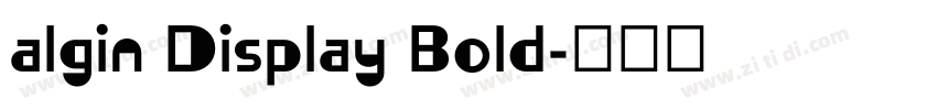 algin Display Bold字体转换